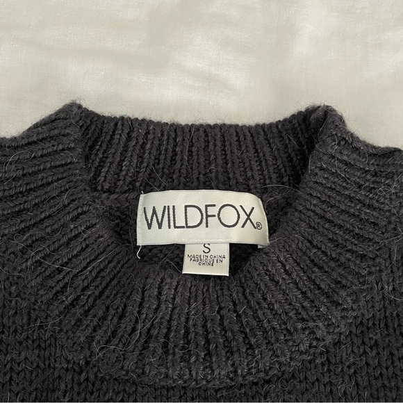 Wildfox SMALL Hangover Chic Sweater Oversized sequin black alpaca wool - Picture 3 of 6